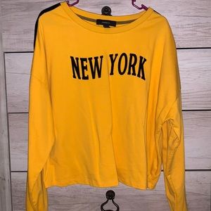 forever 21 plus long sleeve crop top